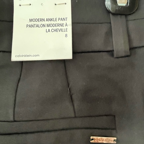 CALVIN KLEIN BLACK MODERN ANKLE PANT - Picture 3 of 4